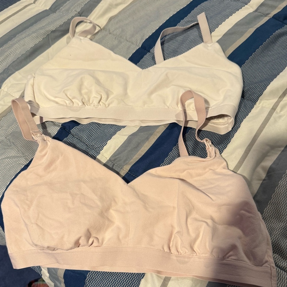 Auden Women's Nursing Bra Set - White and Pink